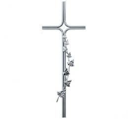 STAINLESS STEEL BAR WITH LEAFS CROSS 
